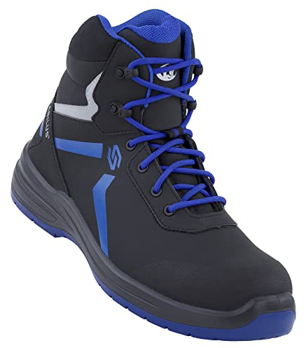 Stabilus Unisex Mika Mid Blue S3 säkerhetssko, Svartblå, 41 EU