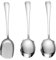ITECHNIK Lot de 3 grandes cuillères de service en acier inoxydable pour cuisine, restaurant, buffet, banquet