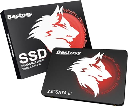 Bestoss 256GB 2.5 SSD Internal Hard Drive for Pc or Laptop, SATA III 6Gb/s Internal State Drive, Up to 550MB/s, Computer Storage Upgrade for Office, Students, Home Entertainment