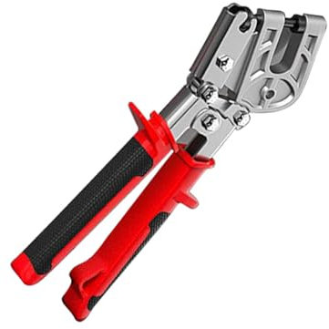 Alicates de crimpadora de pernos de metal con mango ergonómico para facilitar el funcionamiento en la construcción de placas de yeso y paneles de yeso