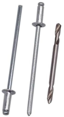 SKIR'CO 250 rivetti ciechi 2,4 x 6 mm, in alluminio, DIN 7337, testa a cupola, mandrino in acciaio, rivetti pop