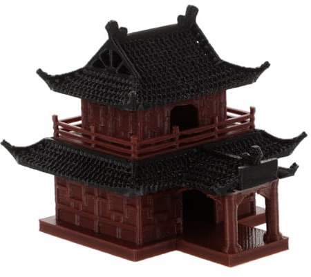 VALICLUD Mini Padiglione in Plastica Resistente Decorazione Micro Paesaggio per Acquari e Giardini Bonsai Ornamento da Giardino Compatto e Rifinito