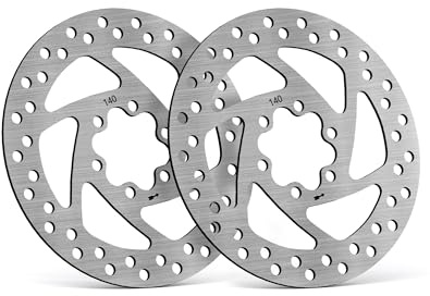 140mm Rotor de Frein à Disque pour Trottinette avec Plaquette de Frein 6 Trous Arrondie Compatible avec Kukirin G2 MAX / G2 PRO Trottinette Électrique - Pièces de Frein Accessoires 2PCS
