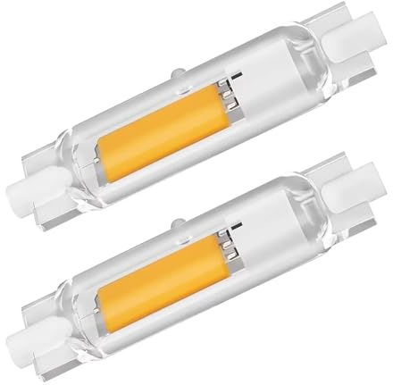 DafuDaGui Lampadina LED R7S 78 mm dimmerabile 20 W, equivalente a lampadina alogena 200 W, 2000 lm, bianco caldo 3000 K, CRI>90, senza sfarfallio, illuminazione a 360°, per soggiorno, camera da letto