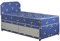 Just Beds Blue Single Football Divan Bed Set With Matching Headboard And Slider Storage (3x6'3)