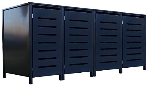 4X Tailor Mülltonnenboxen Basic für 240 Liter Tonne Stanzung 6 / Farbe komplett Anthrazit/Verschönern Sie Ihre unansehnliche Mülltonnen in Ihrem Hof und Garten!