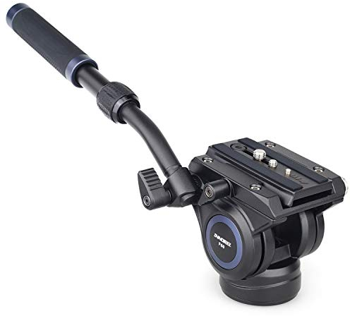INNOREL F60 Professional Kamerastativ Panorama-Fluidkopf mit 1/4 und 3/8 Zoll Schrauben Schiebeplatte für DSLR-Kameras, Camcorder, Teleskop, Einbeinstativ, maximale Belastung 10 kg