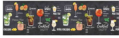 BIANCHERIAWEB Tappeto Passatoia Cucina Antiscivolo Stampa Digitale Sprinty Dis. Pub 50x280 Pub