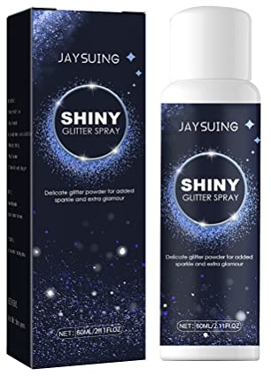 Tianbi Spray à paillettes brillantes pour cheveux et corps, 60 ml, laque à cheveux scintillante pour femme, surligneur poudre de maquillage à paillettes pour robe de fête
