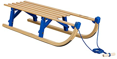 Luge en Bois Pliable - Design Authentique - Taille au Choix, avec ou sans Dossier - Renouez avec Votre enfance ! (100cm, 1 pers sans Dossier)