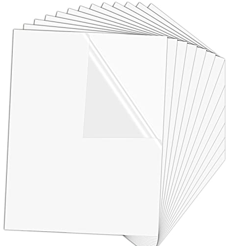 HTVRONT Sublimation Aufkleber 20Pcs Wasserdicht - Stickerpapier zum Bedrucken 216x280mm Lebendige Farbe Glänzend Transparent Arbeit mit Sublimationspapier für Inkjet Drucker- Sublimation Rohlinge