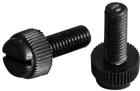 AYYSSM Tornillo moleteado ranurado de Nailon Negro Tornillo de Mariposa de plástico Perno de precisión(20mm,M6 (10Pcs))