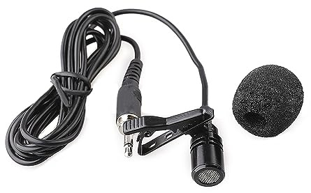 Micrófono de solapa Lavalier de 3,5 mm para micrófonos con cancelación de ruido de sonido claro, micrófono profesional de clip de voz clara mejorada