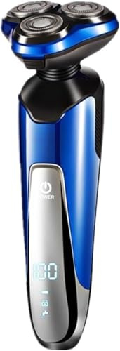 SHRGOMPIT Rasoir électrique for Hommes, Rechargeable, Rotatif, Tondeuse à Barbe, Rasoir for Le Visage, 100% étanche IPX6, Humide et Sec, sans Fil, avec Fonction de Verrouillage des Coups