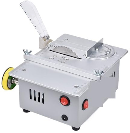 Mini Cut Off Machine, Mini Multi-Functal Table Saw for Modeling Handicraft Workshop Hobby DIY and Creative Projects,for Cutting Brass Steel DIY