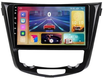 Autorradio 2 DIN para Nissan X-Trail T32/Qashqai 2 J11 (2013-2022) - Pantalla táctil de 9, Android 13, Bluetooth, Control por Voz, CarPlay, WiFi, Control Desde el Volante.