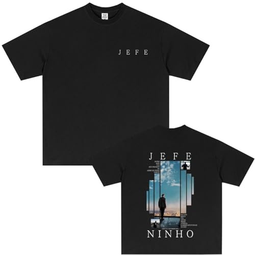 T-Shirt Ninho Jefe Album Vintage Graphique | Homme Oversize Hip Hop Streetwear Coton pour Fans