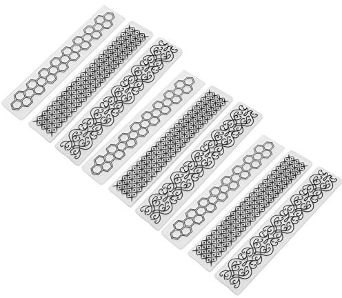 Yechiry 9 St Präglingsmalluppsättning, Blomdesign för DIY-pappershantverk, Perfekt för Korttillverkare, Högkvalitativ Plast, 3 X 14,8 Cm