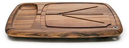 Ironwood Gourmet Kansas City - Tabla de trinchar con surcos para zumo, de madera de acacia, aprox. 56 x 38 x 6,5 cm