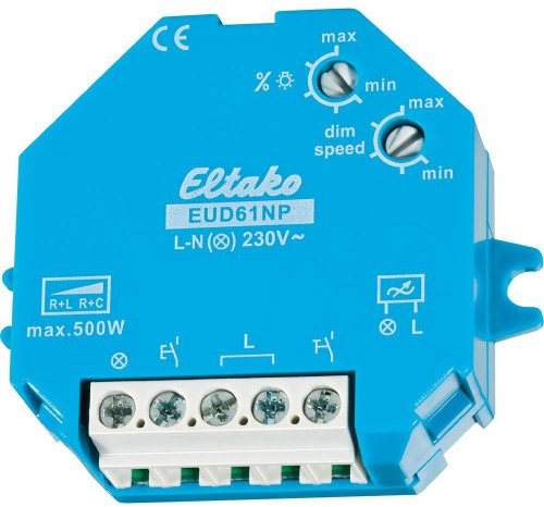 Eltako 4830342 Dimmschalter, EUD61NP-230V, Blau