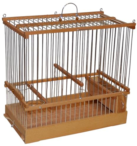 Vogelkäfig Vogelbauer Holzkäfig Traditioneller Harzer Unikat Stieglitz Singvogel Handarbeit (ca. 30x28x17 cm)