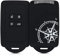 kwmobile Custodia Compatibile con Renault con 4 tasti Smart Key (solo Keyless Go) - Cover Chiavi Auto Protezione Copri Telecomando - Copri Chiave Silicone Bussola vintage