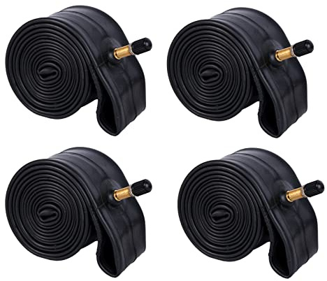 BWSHLF 27.5 Bike Tubes (4 Pack), MTB Schrader Valve 35mm, Bicycle Replacement Durable Butyl Rubber Fit 27.5x2.1/2.4