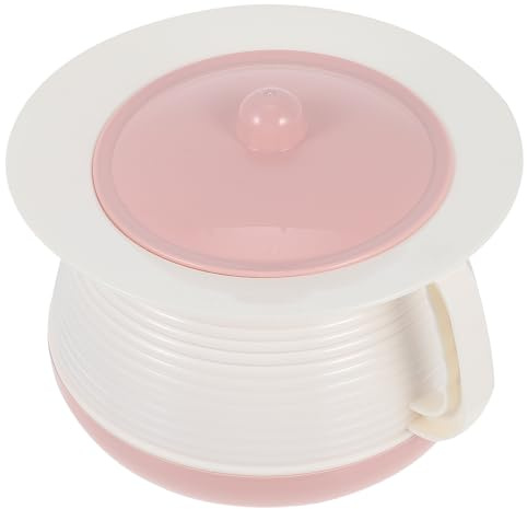 TOPBATHY Pot De Chambre Portable avec Couvercle - Urinoir RéUtilisable pour Enfants Personnes ÂGéEs - IdéAl pour La Maison L'HôPital - LéGer Compact - 21 X 18.5 X 14 Cm - Rose