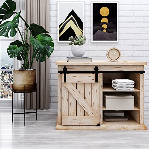 BONIKLUBA 2.5FT/76.3cm Mini Schiebetür-Hardware-Kit für Eintürige TV-Ständer, Kleiner Kleiderschrank (Keine Schranktür)