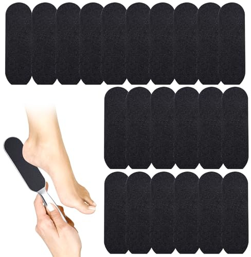 VEGCOO 55 Pezzi Ricambi per Lime per Pedicure, Cuscinetti Abrasivi per Lima, Carta Vetrata Ricarica Ricambio, Ricariche per File di Pedicure per Rimuovere la Pelle Morta, da Bagno e Pedicure (100#)