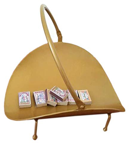 Kaminholzhalter, Holzkorb, 39 x 31 cm, mit Griffen, Stahl-Holzwiege für Herd, Herd, für drinnen und draußen, Kohle, Anzündholz, Regal-Organizer