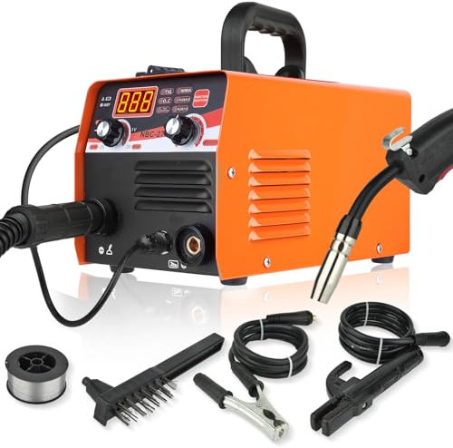 Soldador Inverter 3 en 1 | 220V | 120A MIG/MMA/LIFT TIG | Pantalla LCD | Soldadura sin gas & electrodo | Para acero, hierro, acero inoxidable y más