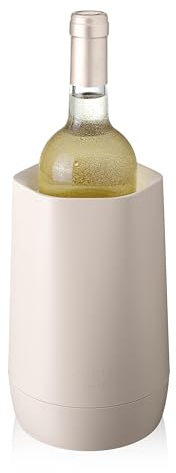 Vacu Vin Hexo Raffreddatore per Vino 2-in-1 - Riutilizzabile Sand - Glacette in Materiale Riciclato per Bottiglie Standard