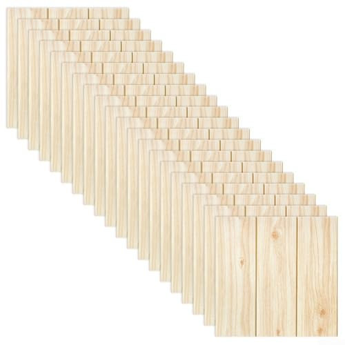 zeroupshop 20 Stück 3D-Wandaufkleber, 3D-Ziegelstein-Tapete, 350 x 350 mm Kunstschaum-Ziegel-Wandpaneele, DIY wasserdicht für Schlafzimmer, Wohnzimmer, Küche, Dekor (Holz)