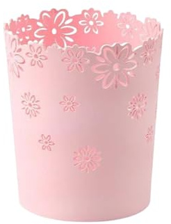 Poubelle Corbeille à papier Bureau & Maison|Poubelle Bureau| Pour Bureau Poubelle Chambre d'enfant & Cuisine (Rose, Moyen(15,5x19x22,5cm))