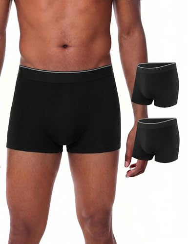 Marvmys Calzoncillos Hombre Tipo Bóxer de Algodón Transpirable Cómodos Boxers Hombre Ropa Interior Suave y Elástica Pack de 2