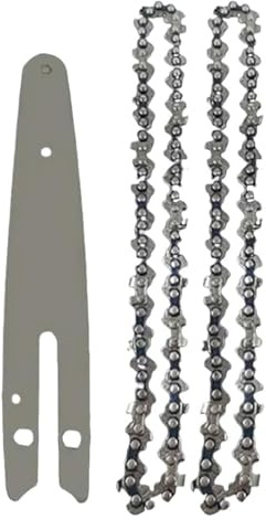 Scie électrique 6 pouces 1/4P 37 nœuds 18 couteaux Chaînes de tronçonneuse Lame scie forestière Chaîne d'élagage Accessoires chaîne Coupe du bois(6-inch Set2)