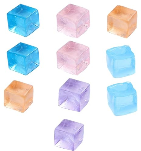 MAIKAOZAI 10Pcs Squishy Cube,Stress Balls for Adults, Fidget Sensory Toy, Cube for Anxiety Relief, Soft & Durable Squishy Fidget Toys for Office & Home. Random Color.