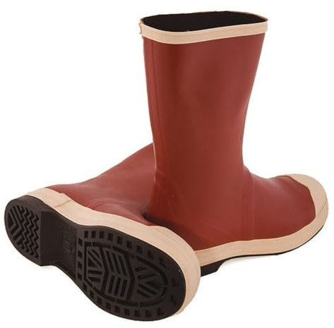 Tingley Pylon MB922B Neoprene Steel Toe Boot, 12-1/2 Inch Height, Mens 10 / Womens 12, Brick Red Upper - Brown Sole