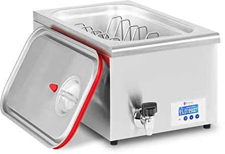 Royal Catering Horno Sous Vide Al Vacío Cocedor Olla Lenta RCPSU-700 (Potencia: 700 W, Temperatura: 30-95 °C, Hasta 24 L, LCD)