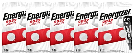 Energizer CR2032 - Pilas Litio 3V - Paquete de 5 Blister de 2 Pilas (Total 10 Pilas)