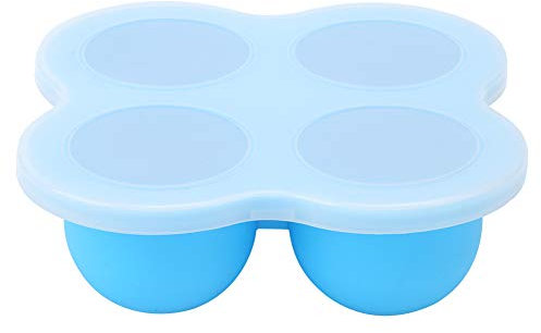 QANYEGN Cuiseur Vapeur Pour ufs, Support Vapeur En Silicone De Qualité Alimentaire Avec 4 Trous, Plateau Vapeur Bleu, Outil De Cuisine