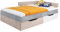 Lomadox Bett Jugendbett 120x200cm in Beton weiß Eiche