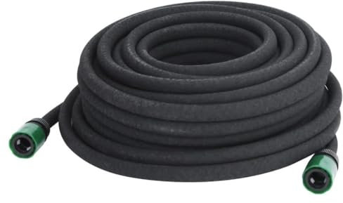 ShGaxin Tuyau poreux de jardin en caoutchouc noir 16 mm 25 m, tuyau pompe à eau, tuyau de jardin - 155870