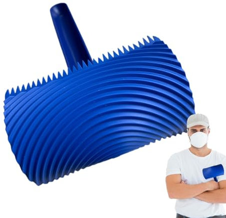 Rouleau à grain de bois - Petit rouleau de peinture avec structure en bois - Rouleau à motifs texturé - Outil de grain léger pour murs, portes, poutres