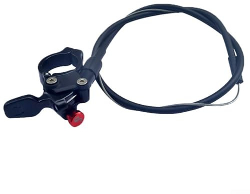 Honseadek Leva di bloccaggio a distanza per forcella anteriore in lega di alluminio per mountain bike, compatibile con Suntour e Rockshox, manubrio da 22,2 mm, tubo flessibile da 450 mm e 6