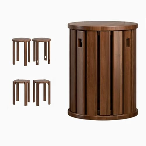 ckable Pallar set med 4 – cking stolar i massivt trä multifunktionella sidobord barstolar för vardagsrum sovrum kontor matsal – kaktus & mångsidig design