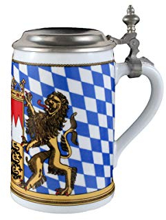 Seltmann Weiden 001.617239, Boccale da Birra 0,75 L con Coperchio Compact Bayern-Serie