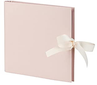 Rössler Papier 13161170006 - Raccoglitore ad anelli per foto con fiocco, 230 x 210 mm, 2 anelli, 50 pagine, polvere, 1 pezzo