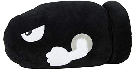 TOMY T12957A Bullet Mocchi Mocchi (Large), das Nintendo Mario Kart Mocchi Mocchi Plüsch Spielzeug Kissen in 40cm Größe. Perfekt für das Kinderzimmer oder Sofa, für Babys, Kinder und Nintendo-Fans